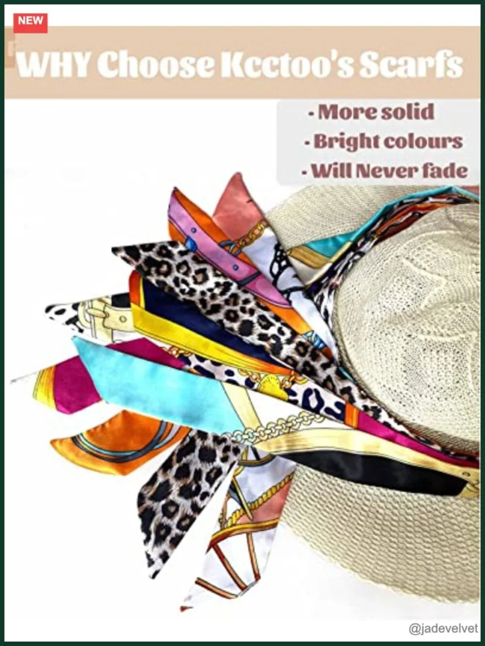 Pack of 20 Imitation Silk Fashion Scarves for Handbag, Neck, Hair, and Head